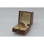 9ct gold - a hallmarked 9ct gold ring, set with five graduated stones, size U, approximate weight 4.