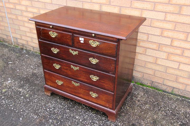 Chest of drawers - a George III mahogany chest of two over three drawers, - Image 2 of 3