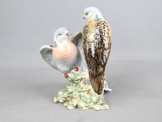 Beswick - a figural group comprising two turtledoves # 1022,