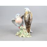 Beswick - a figural group comprising two turtledoves # 1022,