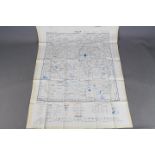 Cold War Fabric Escape Map Russia, 1957- Double- sided, Uralsk and Chkalov,