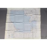 Cold War Escape Map, 1953- War Office silk map of Russia. Double- sided, Baku and Rasht No. N K.