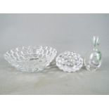 Orrefors - A glass 'Raspberry' bowl approximately 8 cm (h) and 19 cm (d),