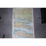 Rare WW2 British RAF Silk Escape Map-South Pacific, showing Borneo, Sumatra and Java,