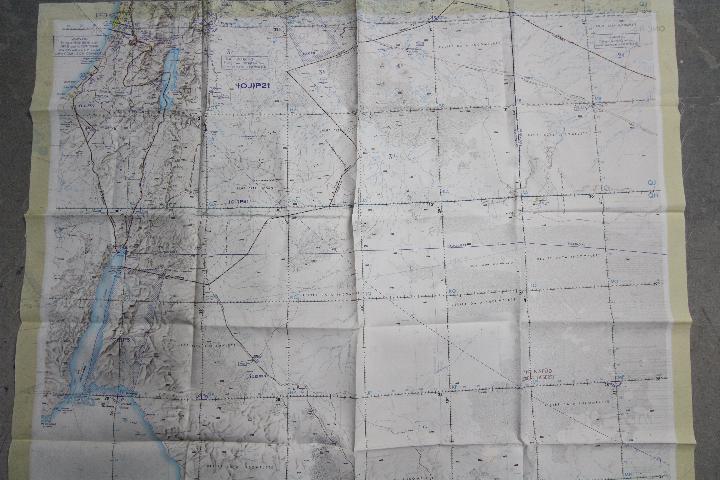 WW2 US Air Force Operational Navigation Chart, Israel, 1969- GSGS Misc 350. Fabric chart, ONC H-5/6. - Image 3 of 4