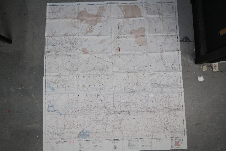 Cold War USAF Operational Navigational Silk Chart, 1950- (CL-400) Niger River and (CL-401) Tibesti.