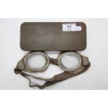 A pair of World War Two (WWll) pilot's goggles