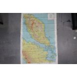 WW2 Silk Escape Map of Siam (Thailand) , Malaya and Sumatra- Marked Sheet No. 44 E and 44 F.