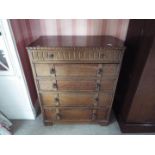 A chest of five graduated drawers,