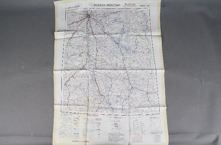 Cold War Silk Escape Map of Russia, 1953- War Office Restricted map of Russia North 137.