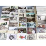 Deltiology - in excess of 600 UK and foreign topographical and subject postcards mainly early