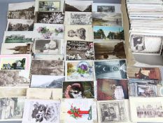 Deltiology - in excess of 600 UK and foreign topographical and subject postcards mainly early