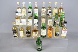 Twenty five whisky miniatures, predominantly Scotch to include Glenmorangie, Bruichladdich, Suntory,