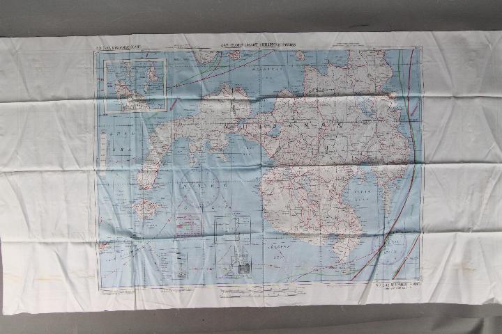 WW2 Silk Survival Chart, 1944- US "AFF CLOTH CHART - Philippine Series", double-sided. No.