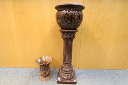A West German jardiniere and stand,