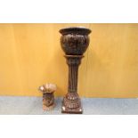 A West German jardiniere and stand,