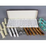 A collection of knife rests to include a boxed set of twelve glass examples,