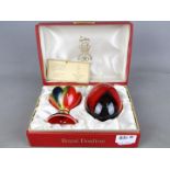 Royal Doulton - the Royal Doulton Flambe Egg with holder issued in a limited edition,