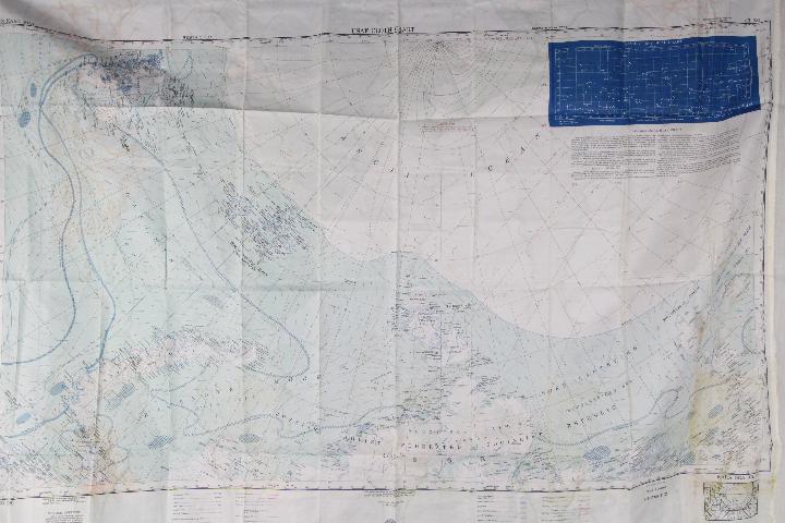 Cold War Silk Survival Chart, 1951- "USAF CLOTH CHART" double-sided, - Image 4 of 4