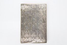 A William IV hallmarked silver card case with engraved decoration throughout, Birmingham assay 1835,