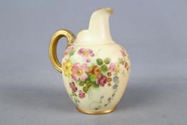 Royal Worcester - An early 20th century blush ivory ground jug, shape 1094,