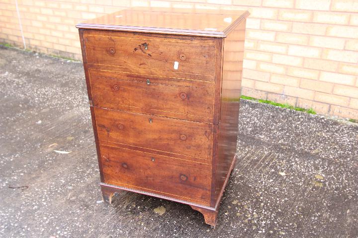 A mahogany commode with faux drawers (lacking handles) - Image 2 of 3