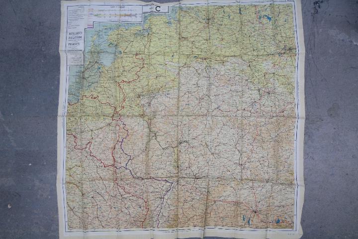 WW2 British Silk Escape Map of Europe- Double-sided, marked 43 C and 43 D. - Image 2 of 2