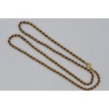 9ct Gold - a 9ct gold rope chain, stamped 375, approximate weight 9.