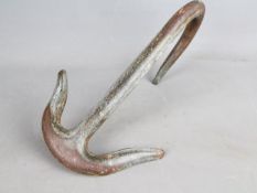 A Victorian launch boat hook and anchor measuring approximately 30 cm x 18 cm x 16 cm.