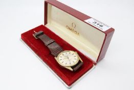 A gentleman’s gold-plated stainless steel case Omega Constellation automatic chronometer certified