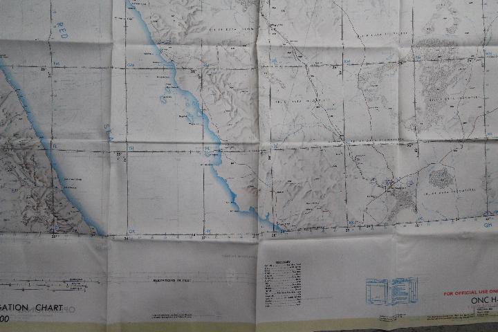 WW2 US Air Force Operational Navigation Chart, Israel, 1969- GSGS Misc 350. Fabric chart, ONC H-5/6. - Image 4 of 4