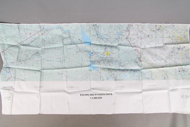 British Escape and Evasion Map of Iraq, 1990-Ministry of Defence, printed on coated fabric, - Image 2 of 2