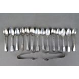 A job lot of George III, William and Victorian hallmarked silver spoons, various assay marks,
