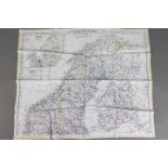 Rare WW2 Silk Escape Map of Scandinavia and the Baltic, 1940- double-sided,