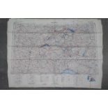 Cold War Silk Escape Map of Europe, 1953- Double-sided,