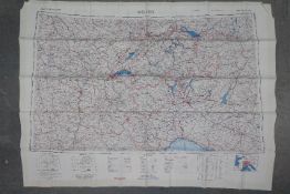 Cold War Silk Escape Map of Europe, 1953- Double-sided,