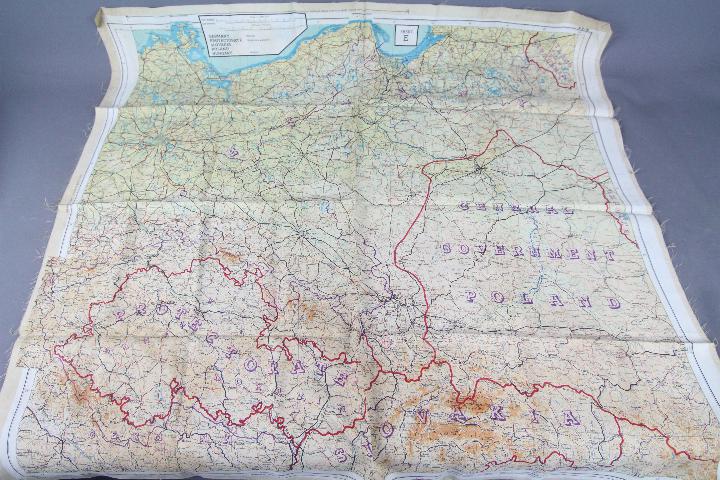 Rare WW2 Silk Escape Map of Europe- Marked 43 E and F. Double-sided.