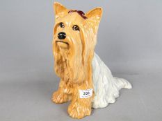 Beswick Pottery - a large fireside figurine depicting a Yorkshire Terrier,