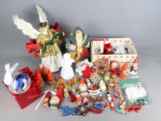 A good collection of various Christmas decorations.