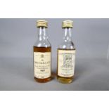 Two whisky minatures comprising The Macallan 1967 18 YO,