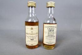 Two whisky minatures comprising The Macallan 1967 18 YO,