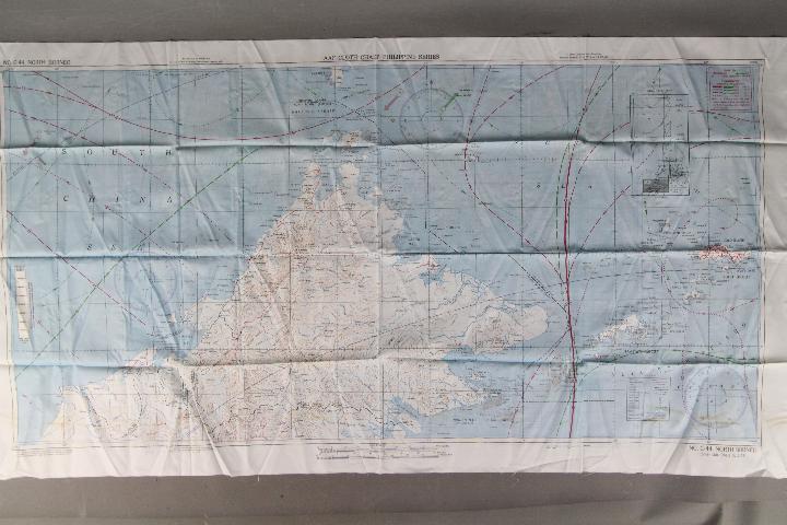 WW2 Silk Survival Chart, 1944- US "AFF CLOTH CHART - Philippine Series", double-sided. No. - Image 3 of 4