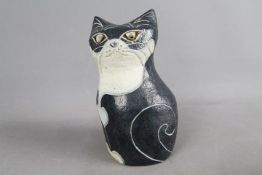 Rosemary Wren (1922 - 2013) - A cat figurine, impressed mark to the base, approximately 15 cm (h).