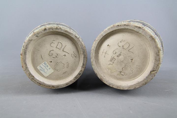 Doulton Lambeth - A pair of late 19th century, twin handled, - Image 4 of 4