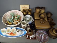 Mixed General - Two boxes containing mixed ceramics and collectables including a part Denby service,