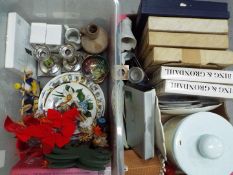Lot to include ceramics, glassware, plated ware, Christmas decorations and similar, two boxes.