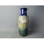 Doulton - a tall Royal Doulton Burslem Art Nouveau stoneware vase # 8242,