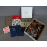 A large quantity of coins, UK and foreign, commemorative crowns and similar.