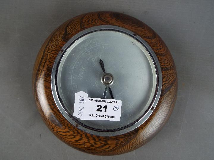 Two wall hanging aneroid barometers [2] - Image 3 of 3