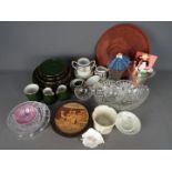 A mixed lot of glassware, ceramics and similar, two boxes.